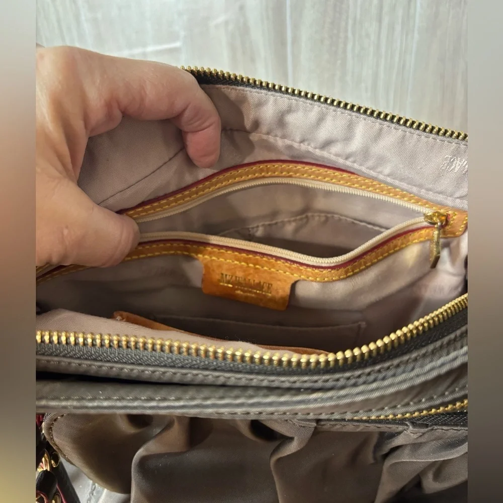 MZ Wallace Paige Nylon Chic Brown Crossbody Bag